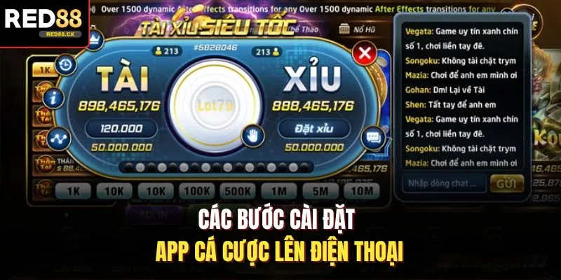 Các bước cài đặt app cá cược lên điện thoại